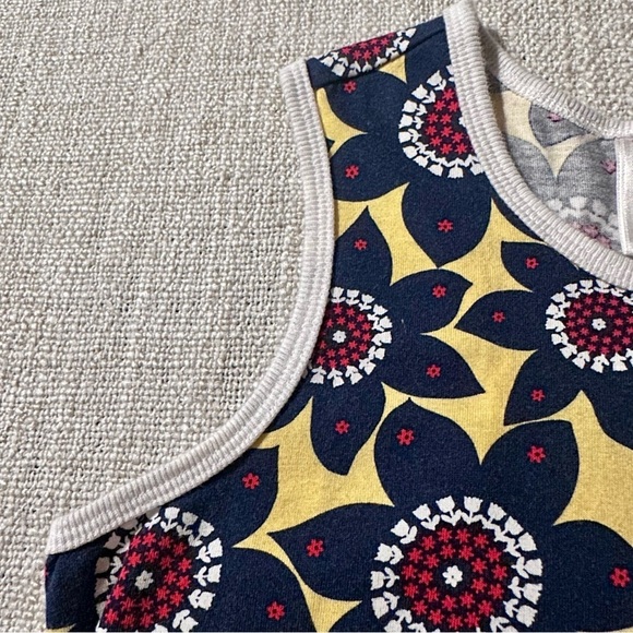 HANNA ANDERSSON Racerback Skater Dress Cotton Floral Sleeveless Girl 140 (US 10) - Picture 4 of 14